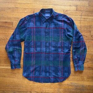 Lobo by Pendleton Mens Plaid Flannel Button Down Long Sleeve Shirt Large